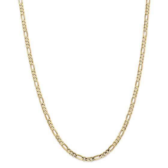 14k 4 mm Concave Open Figaro Chain Necklace - 24 in. 14k 4 mm Concave Open Figaro Chain Necklace - 24 in.